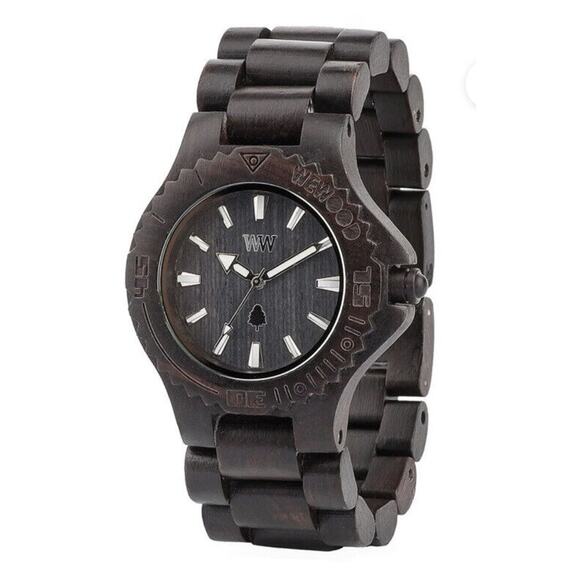 WeWood Date Black Wooden Wood We Wood Watch WristwatchBrand New In Box - Picture 1 of 6